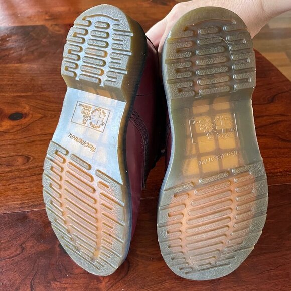 Dr.‎ Martens 1460 Cherry Red Leather Boots Size 5 - Picture 4 of 11